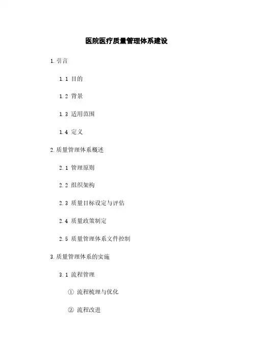 医院医疗质量管理体系建设