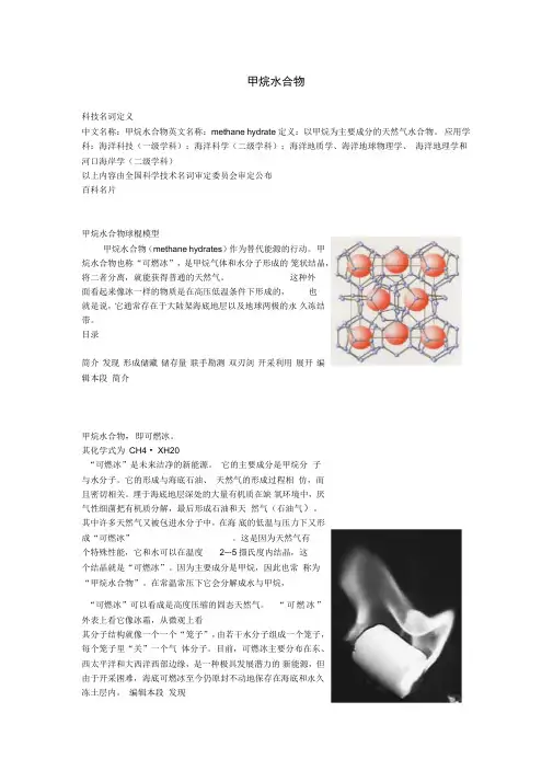 甲烷水合物