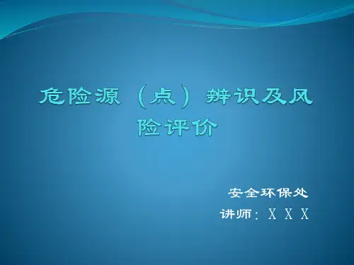 危险源(点)辨识及风险评价
