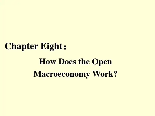 国际金融课件 chapter 8 How Does the Open Macroeconomy