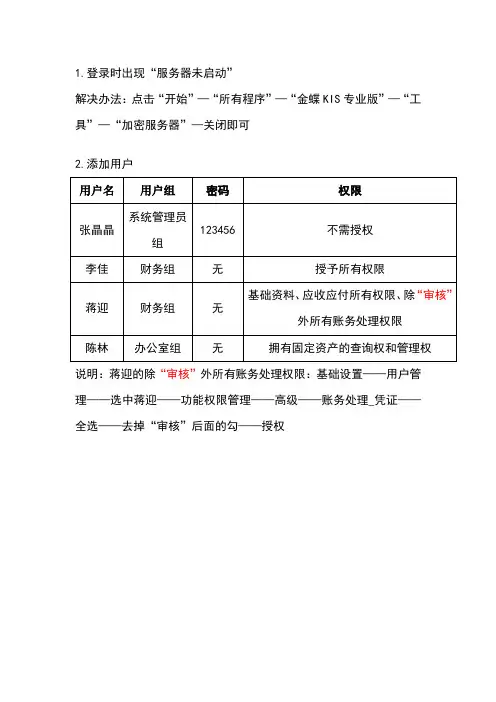 金蝶财务软件操作常见问题及解决方法