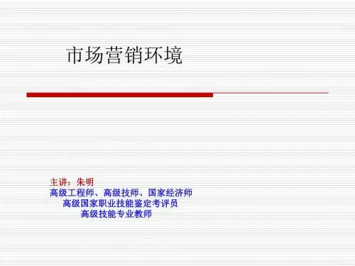 朱明zhubob-市场营销环境