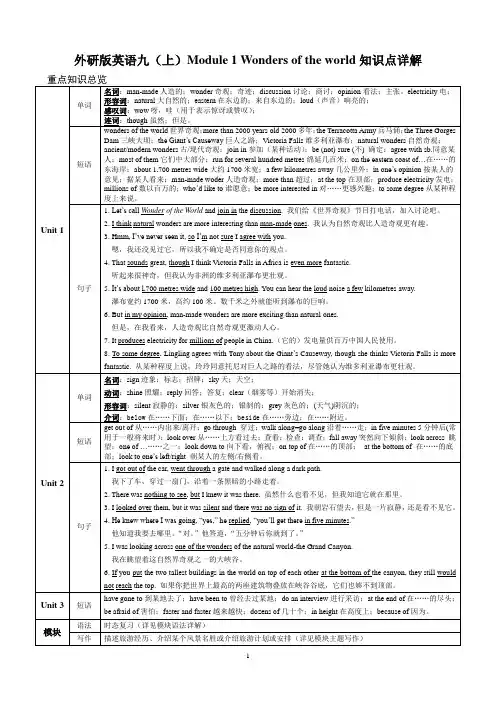 Module 1 Unit 1 外研版英语九年级上册知识点详解