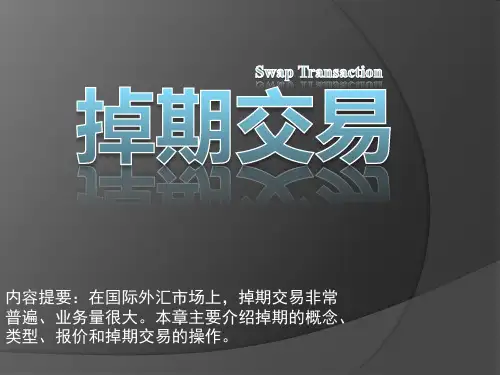 第六章 掉期交易