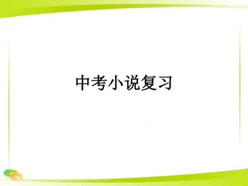 2016年中考小说复习重点