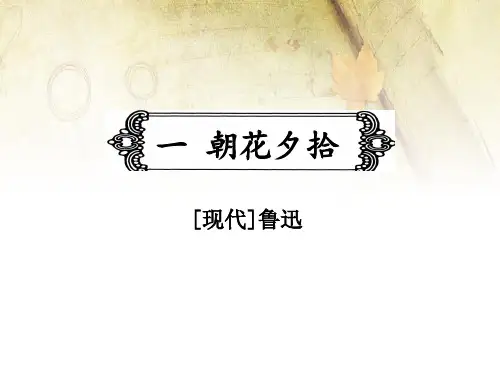2020年中考语文冲刺名著阅读复习课件：1. 朝花夕拾(共162张PPT)
