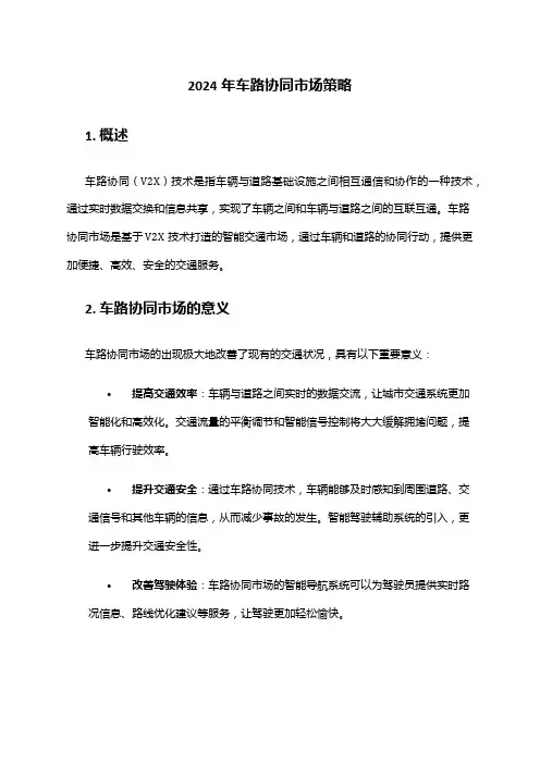 2024年车路协同市场策略