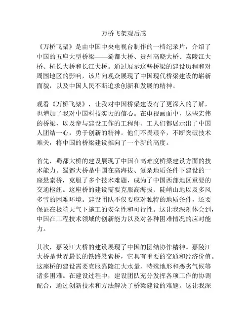万桥飞架观后感