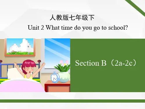(新)人教版七年级英语下册 Unit2 SectionB(2a-2c)课件 (共28张PPT)