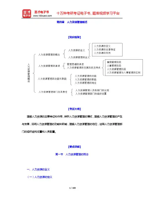 经济师《人力资源管理专业知识与实务(中级)》复习全书(人力资源管理)-第四~七章【圣才出品】