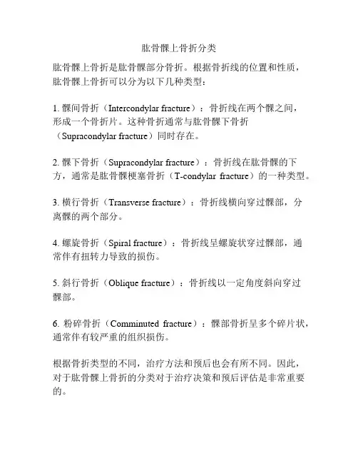 肱骨髁上骨折分类