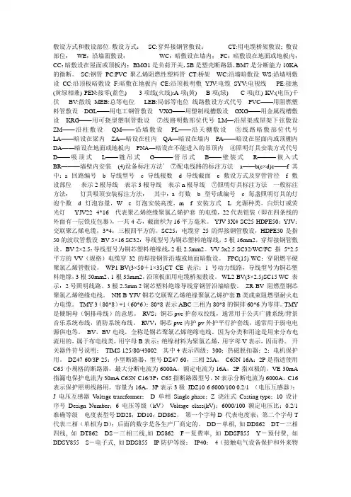 建筑电气CAD图纸常用符号大全
