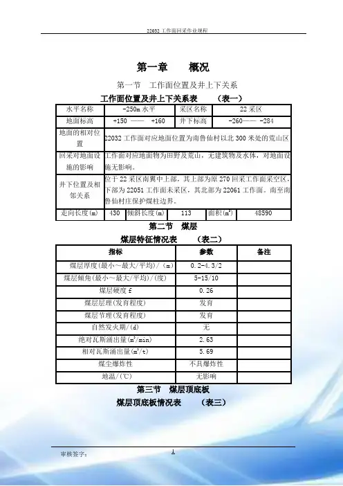综采工作面作业规程
