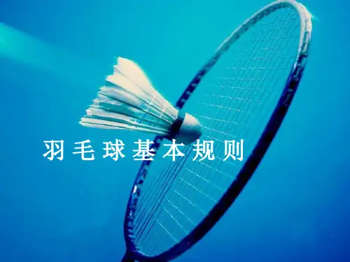 《羽 毛 球 基 本 规 则》课件PPT