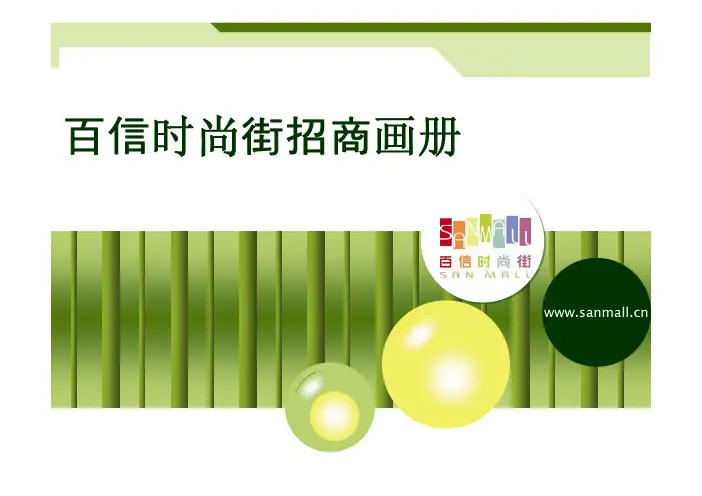 广州百信时尚街商业项目招商手册画册