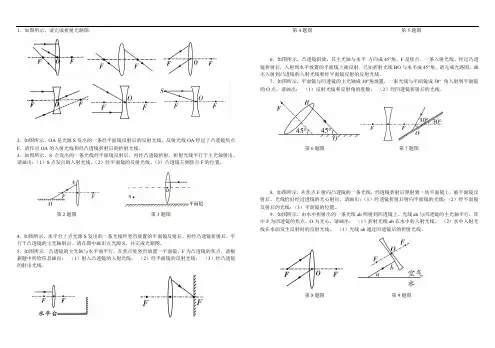 透镜作图精编例题