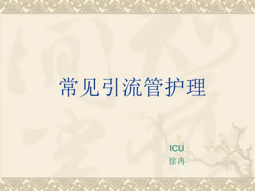 常见引流管护理PPT课件