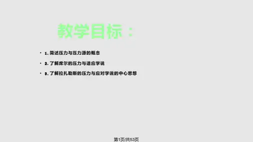五章节压力学说及其在护理中应用护理学基础教研室PPT课件