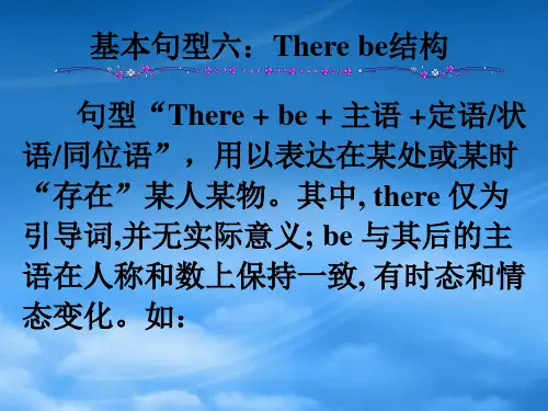 高考英语第一轮复习之写作技能提升 基本句型六 There be结构课件
