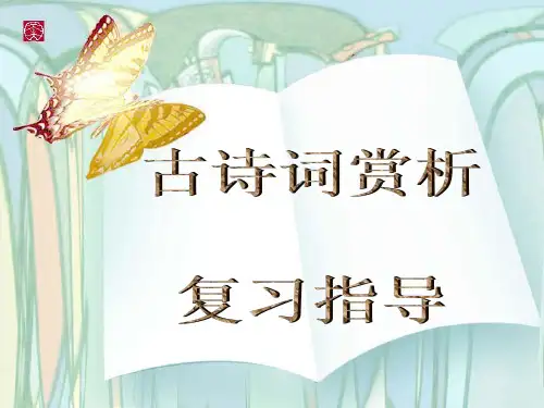 九年级语文下册 古诗词鉴赏复习指导课件 人教新课标版