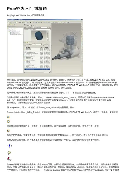 Proe野火入门到精通