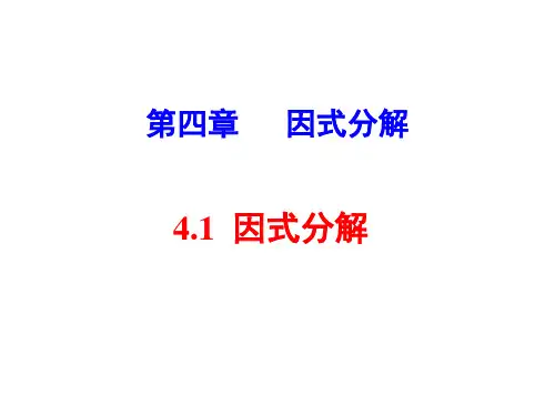 北师大版八年级数学下册第四章因式分解 4.1 因式分解课件 (共23张ppt)