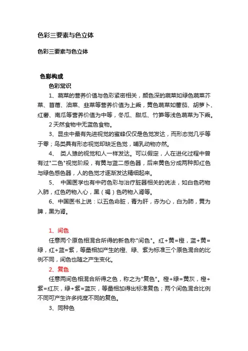 色彩三要素与色立体