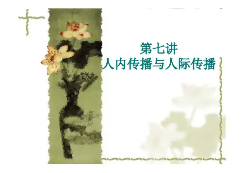 第七讲  人内传播与人际传播