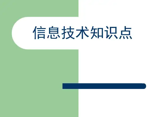 信息技术知识点精选全文