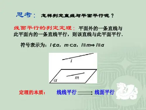 线面平行面面平行的判定ppt课件