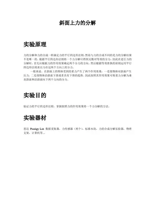 斜面上力的分解(Student)