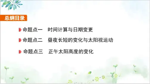 专题二地球运动规律课件高考二轮复习地理(山东)PPT