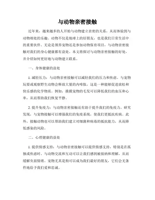 与动物亲密接触