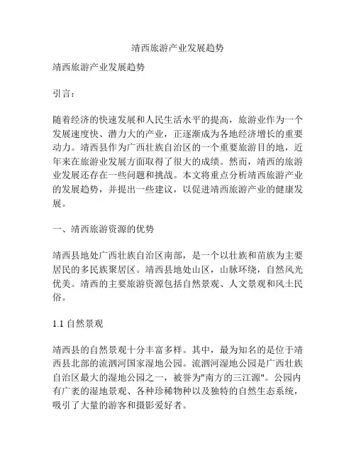 靖西旅游产业发展趋势