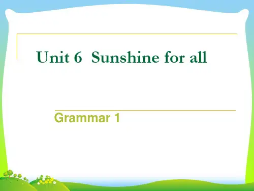 牛津译林版八年级英语下册Unit 6 Grammar1优质课课件