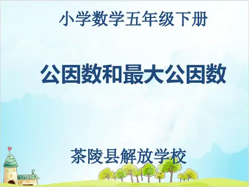 人教版五年级下册数学-最大公因数- 精品课件PPT3