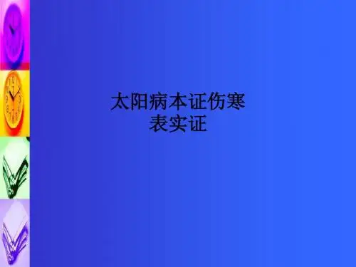 太阳病本证伤寒表实证ppt课件