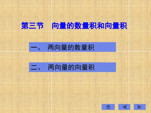向量的数量积和向量积