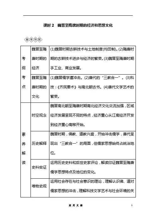 2020  高考总复习 历史 (通史岳麓)--阶段三 课时2