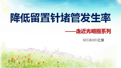降低留置针堵管发生率(1)