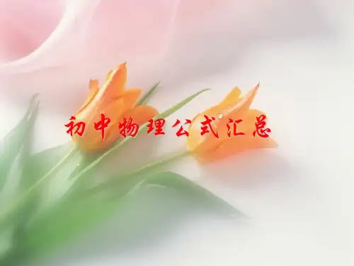 物理公式汇总PPT教学课件