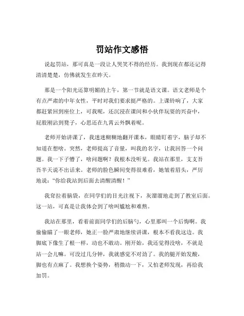 罚站作文感悟
