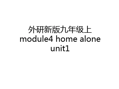 最新外研新版九年级上module4 home alone unit1知识分享