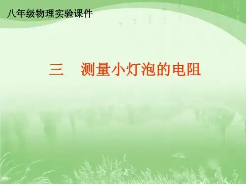 人教版《测量小灯泡的电阻》ppt课件