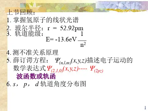 无机化学基本原理第七章原子结构与周期表2