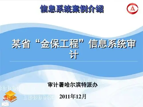 某省“金保工程”信息系统审计案例 信息系统案例介绍