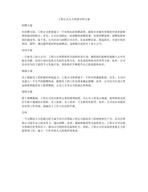 工程公司人力资源分析方案