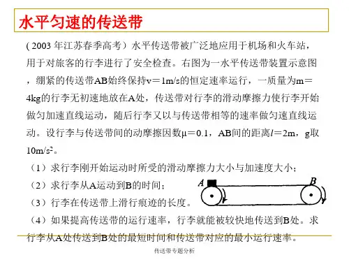 传送带专题分析课件