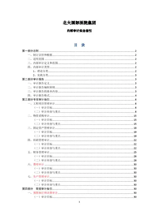 审计项目实务指引