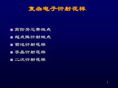 电子显微镜 第三章 衍射花样分析